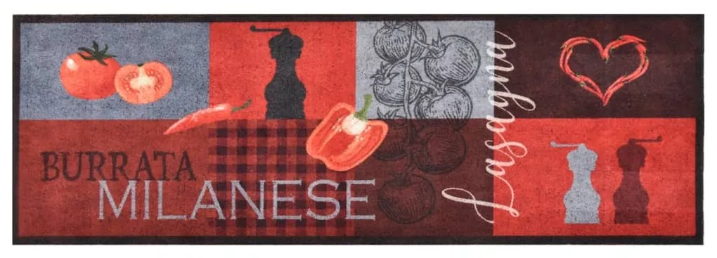 vidaXL Covoraș bucătărie, lavabil, tomate, 60 x 180 cm