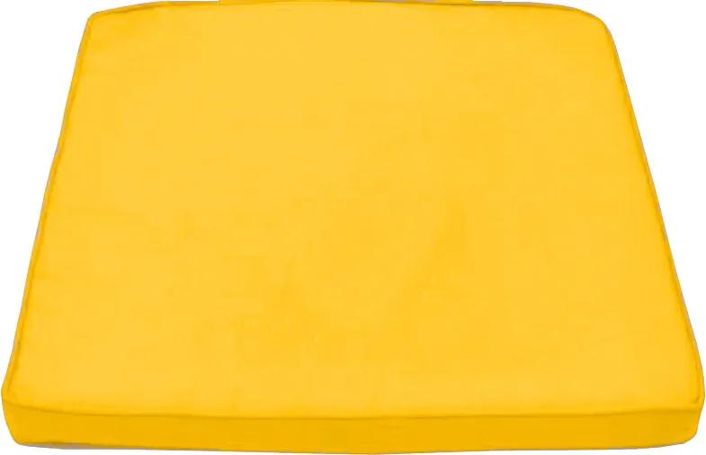 Perna patrata pentru scaun, impermeabila, cu fermoar, 45x45 cm, culoare galben