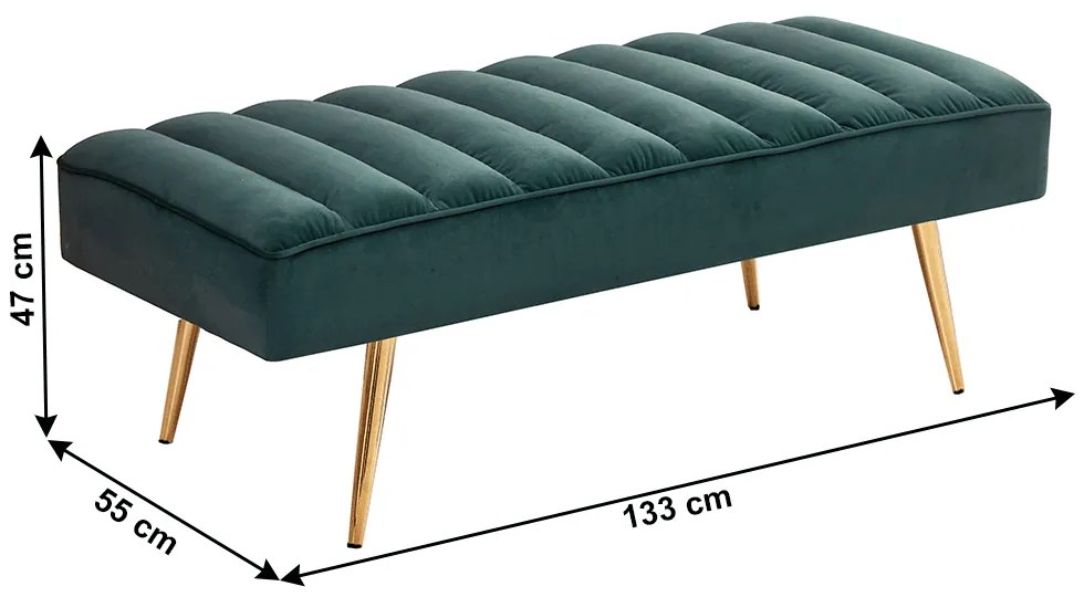 Zondo Bancă Friesia (Smaragd + Crom-auriu). 1028850