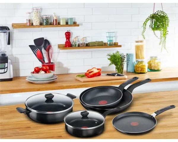 Tefal SIMPLY CLEAN oală joasă cu capac, diametru 28 cm