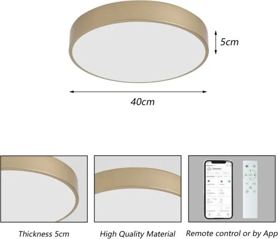 Brilagi-LED Corp de iluminat reglabil POOL SMART LED/48W/230V 40 cm Wi-Fi Tuya auriu + telecomandă