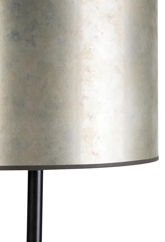 Lampă de podea neagră cu umbră veche taupe 40 cm - Simplo