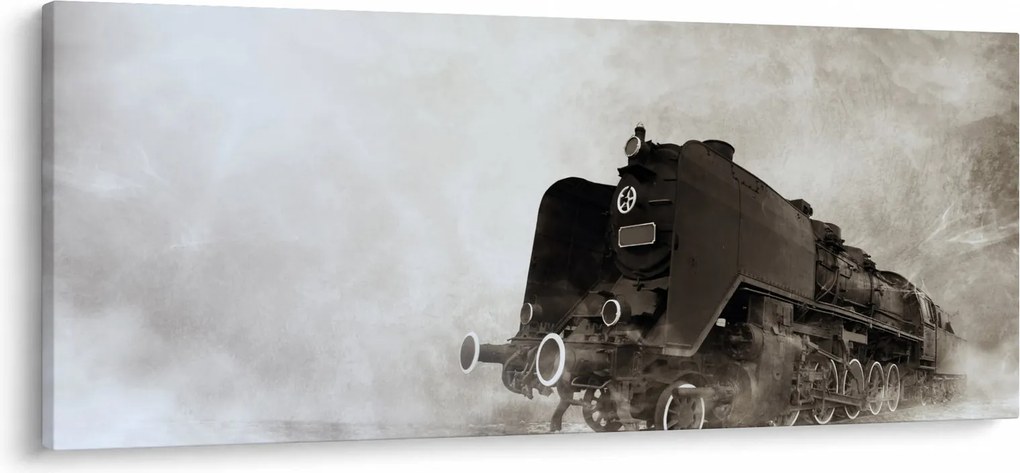 Tablou - Tren în ceață (120x50 cm)
