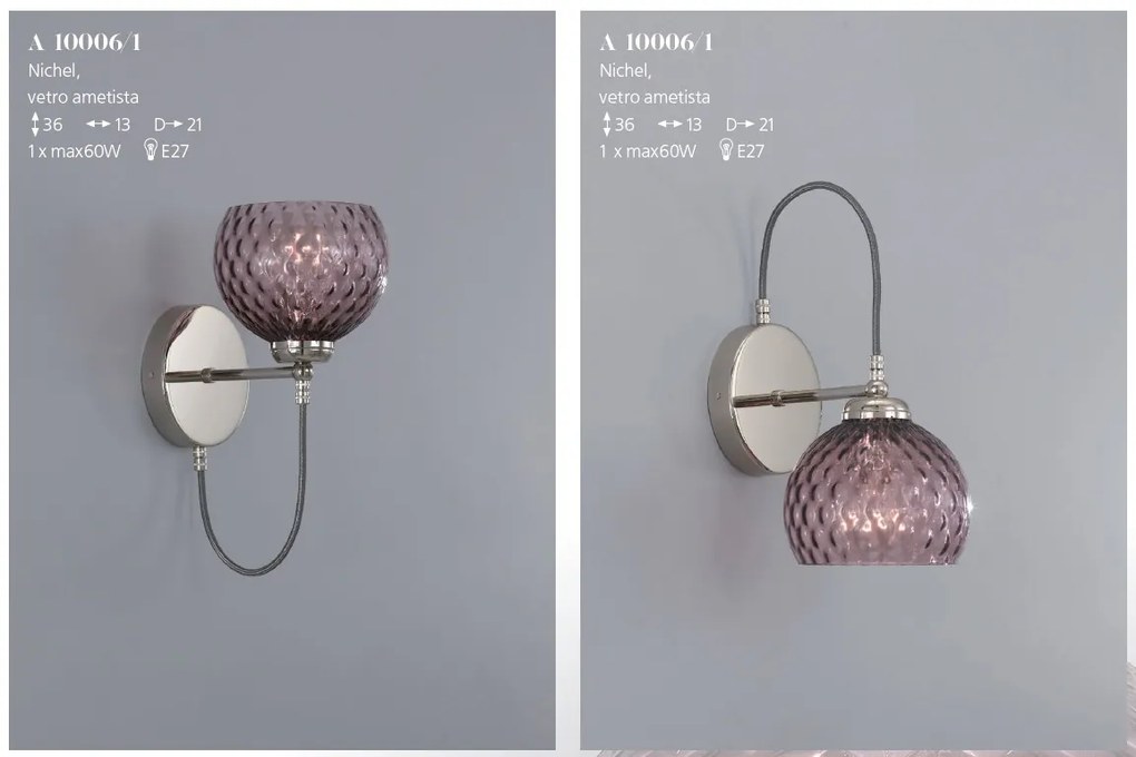 Aplica de perete moderna design italian 10006 Amethyst