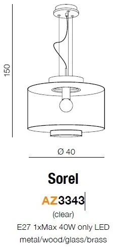 Lustra / Pendul design modern 40cm Sorel ZZ AZ3343