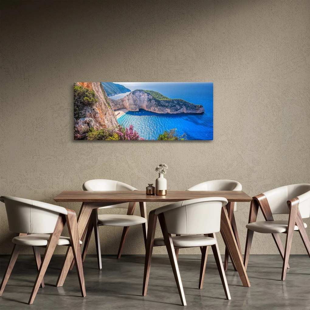 Tablou - Plaja Navagio, Grecia (120x50 cm)