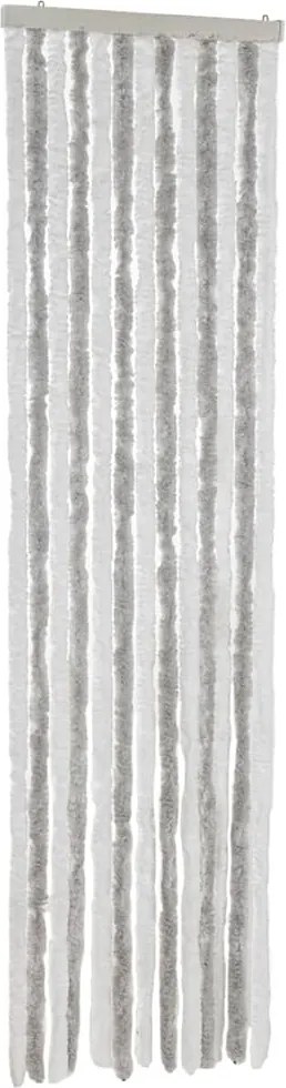 vidaXL Perdea pentru insecte, gri deschis și alb, 56x200 cm, chenille