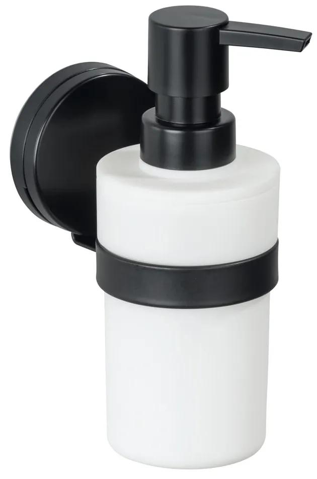 Dozator de săpun cu suport de perete Wenko Static-Loc® Plus. negru-alb