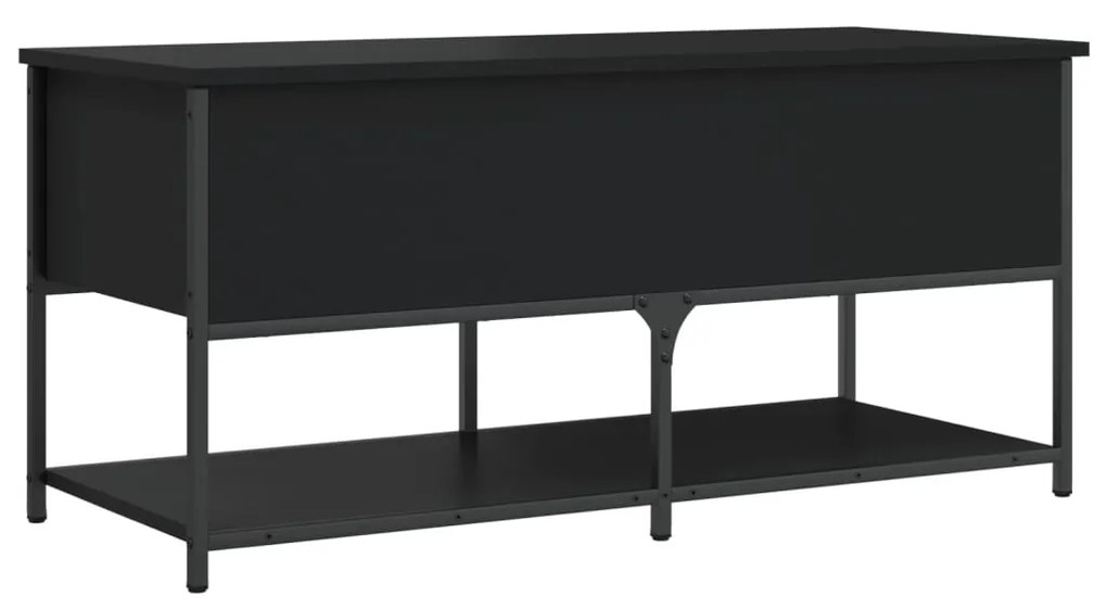 839023 vidaXL Bancă de depozitare, negru, 100x42,5x47 cm, lemn prelucrat