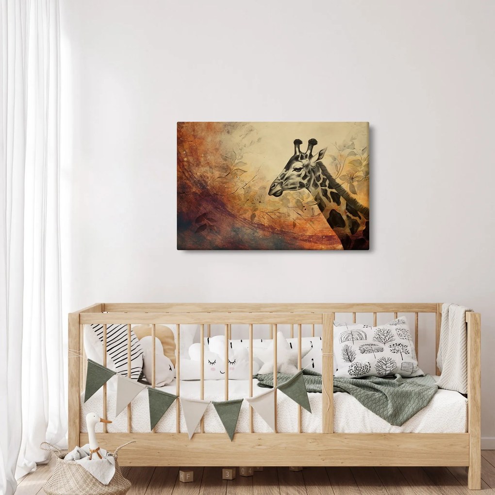 Tablou - Girafă, pictură (90x60 cm)