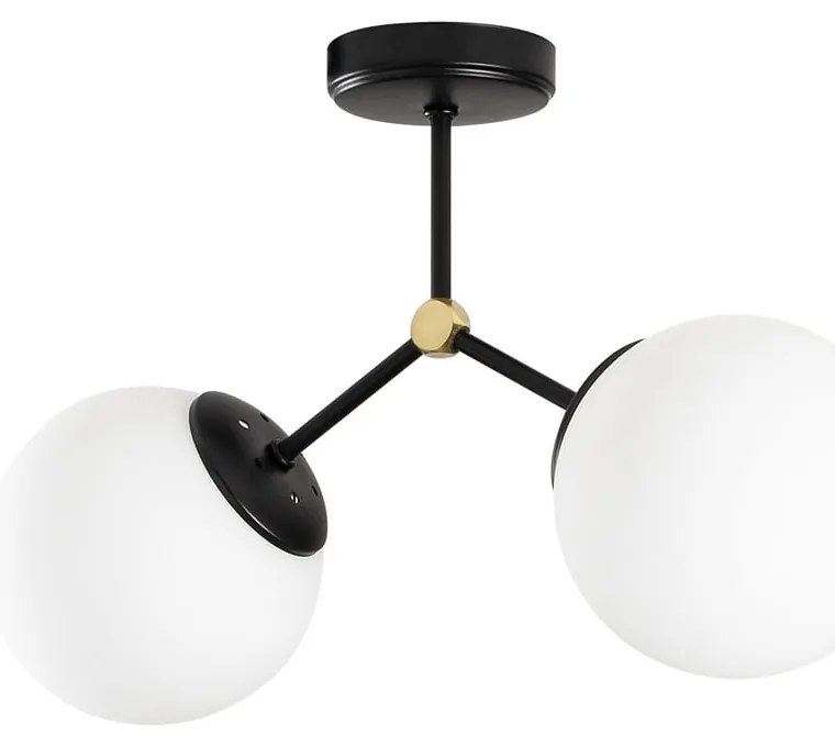 Plafonieră Opviq lights Damar, negru - alb
