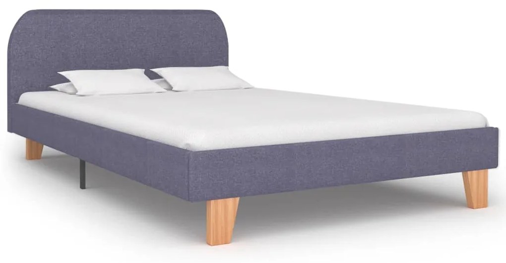 280872 vidaXL Cadru de pat, gri deschis, 120 x 200 cm, material textil