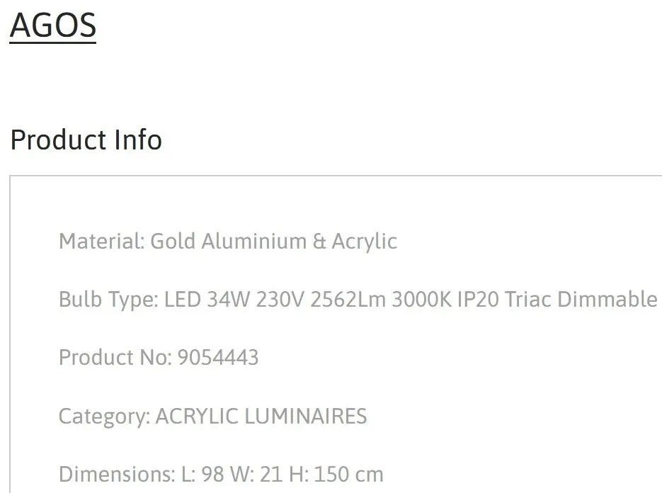 Lustra LED suspendata design modern AGOS