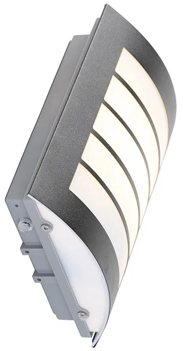 Lampă de perete exterioară neagră IP44 cu senzor crepuscular - Miro