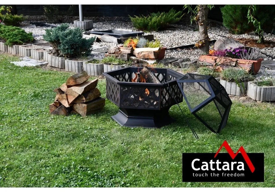 Cattara 13008 Focar cu capac Hexagon, 60,5 x 70 x62,5 cm