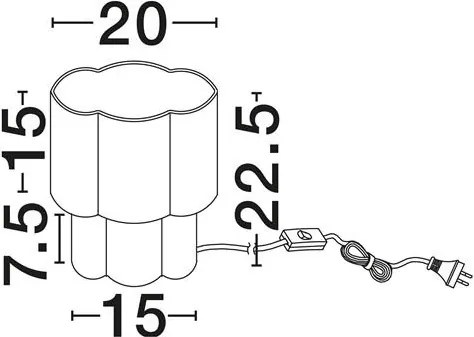 Veioza, Lampa de masa cu abajur rosu maroniu BLOOSY