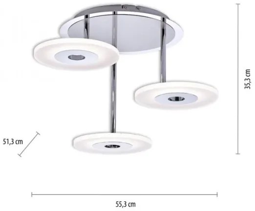 Lustră LED dimabilă Paul Neuhaus 6446-55 ADALI 3xLED/13W/230V