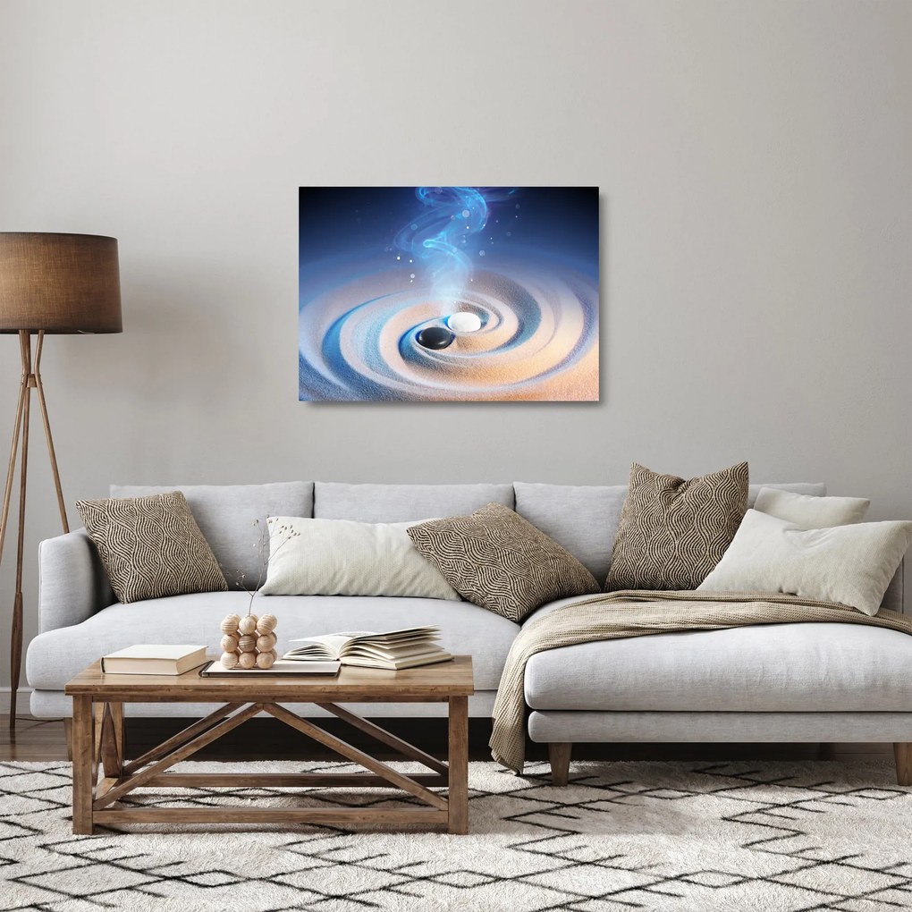Tablou pe sticlă - Yin-yangul eteric (70x50 cm)