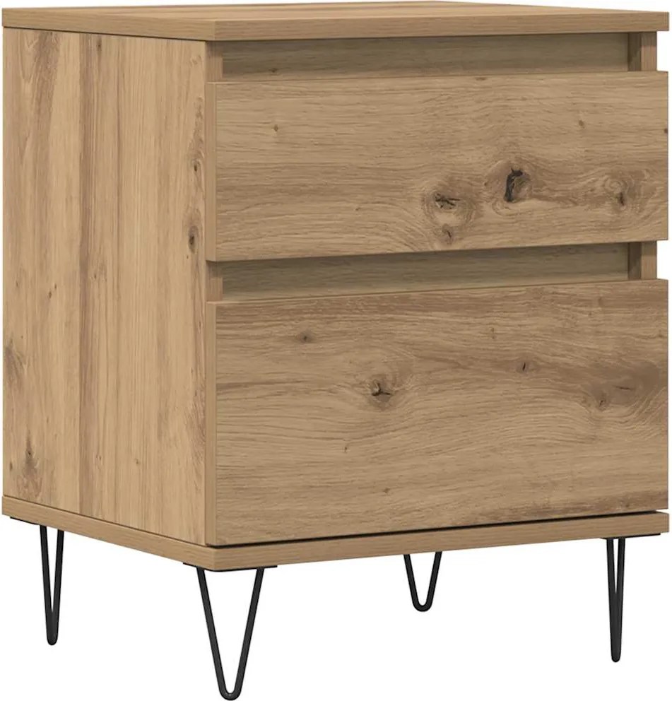 vidaXL Noptieră, stejar artizanal, 40x35x50 cm, lemn prelucrat