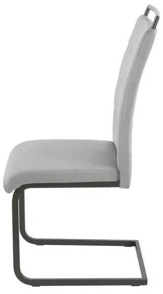 Scaun de bucaterie Oceanus Velvet, gri/argintiu