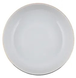 Set de masă, 24 piese, porțelan alb cu accente aurii