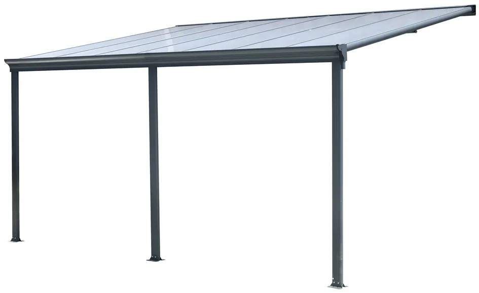 Copertină de terasă din aluminiu San Diego 4.3 x 3 CoverTech antracit