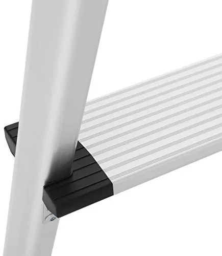 Scara cu 3 trepte, Songmics, Argintiu-Negru, 74x38.5x56 cm