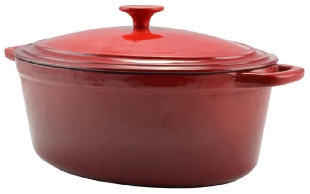 Oala ovala din fonta emailata 6.2L, roaster Perfect Home 10568