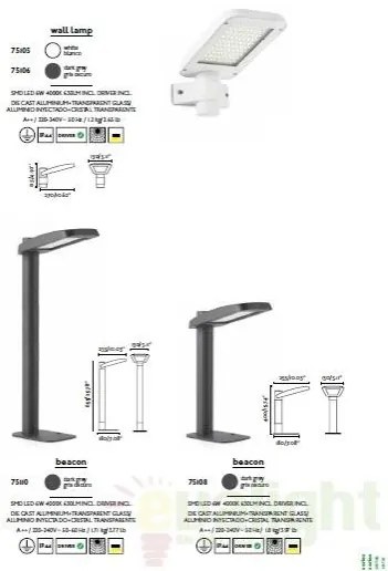 Stalp exterior IP44 LED H66cm Yak 75110