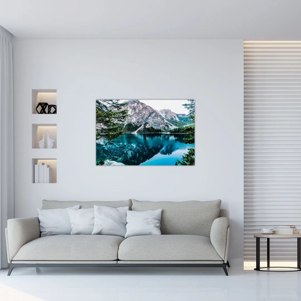 Tablou - Lac în Alpi (90x60 cm)