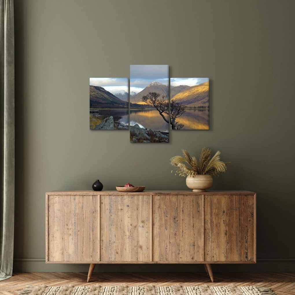 Tablou - Munții de lângă lac (90x60 cm)