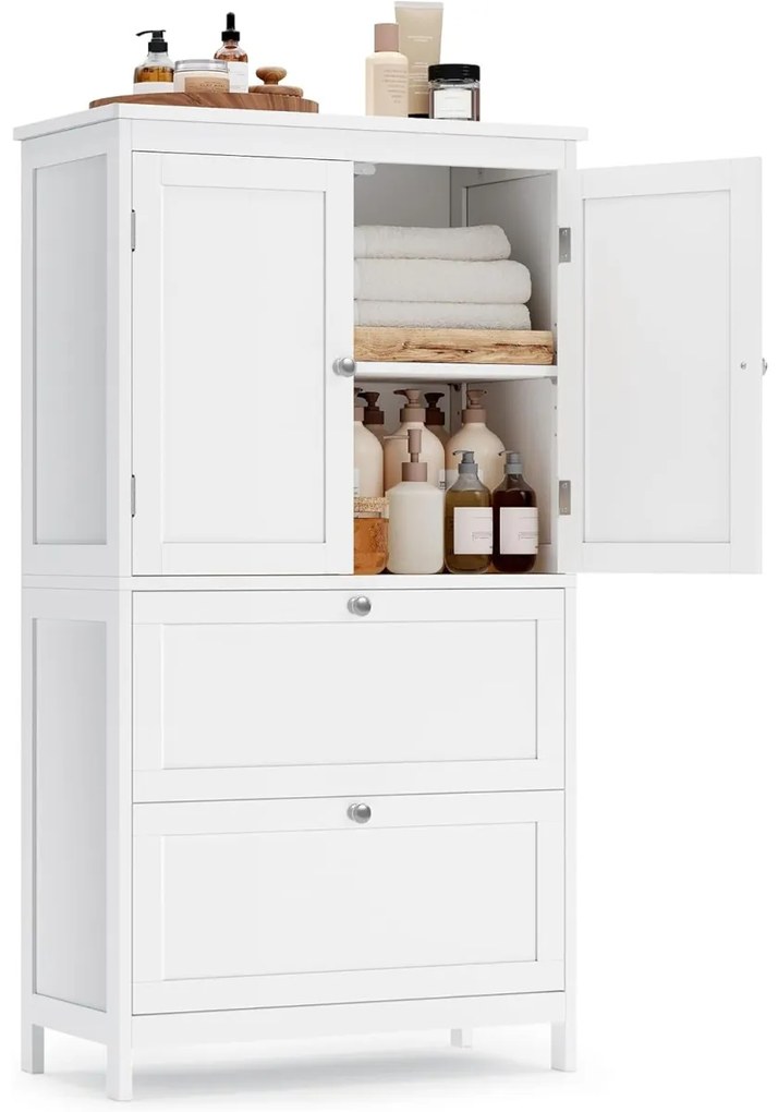 Dulap baie LAVORANO 110x60 cm, albă