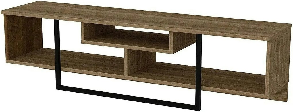 Comoda TV Asal, nuc/negru, PAL melaminat, 150x35x40 cm