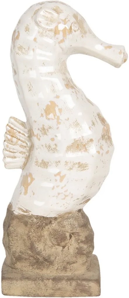 Figurina din ceramica alb antichizat Calut de Mare 16 cm x 9 cm x 35 h