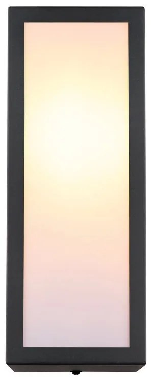 Aplica pentru exterior design modern IP44 Gundula negru, policarbonat