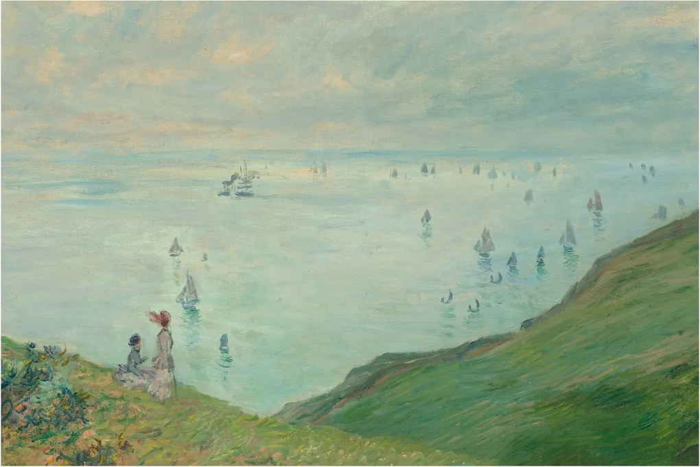 Tablou - Henri Fantin-Latour, Cliffs at Pourville, reproducere (90x60 cm)