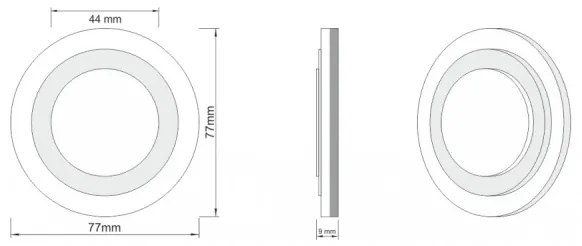 LDST LI-01-CB-BC8 - LED Corp de iluminat scara LILI 8xLED/1,2W/230V negru lucios