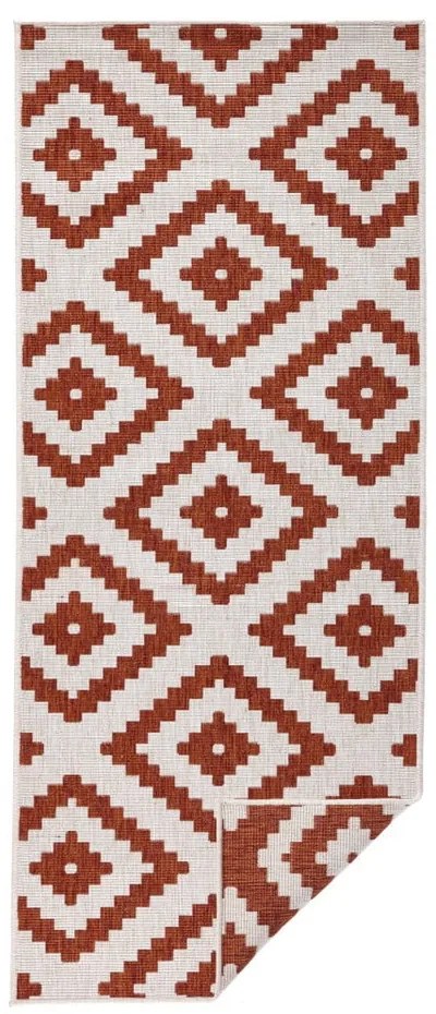 Covor adecvat pentru exterior NORTHRUGS Malta, 80 x 250 cm, maro - crem