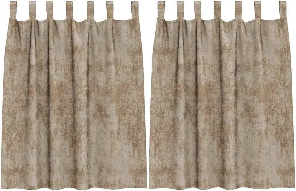 vidaXL Cortine din catifea 2 pcs Șampanie 140 x 140 cm Catifea