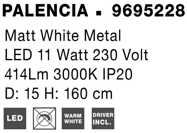 Lustra / Pendul LED modern design minimalist PALENCIA alb