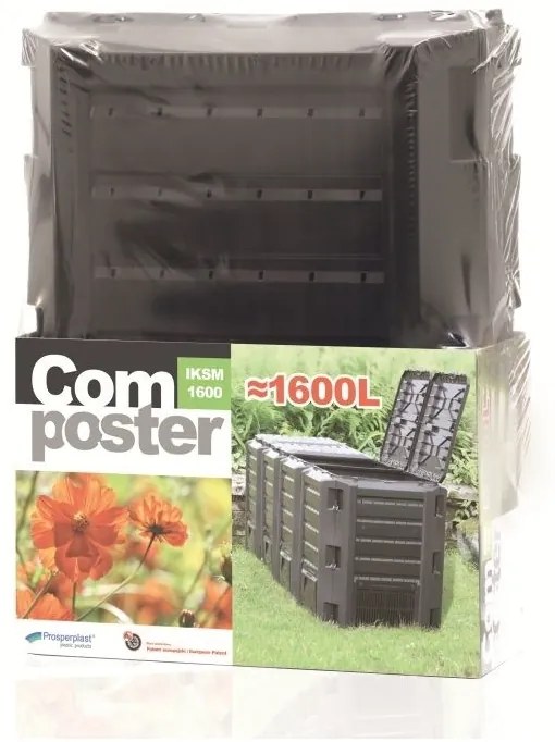 Compost, 1600 l, negru