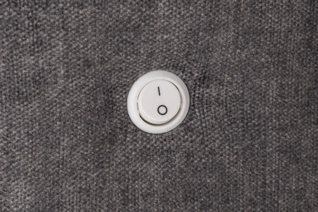 Noptiera ovala cu iluminat LED SIGNUM 55cm catifea gri