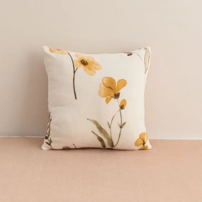 Fata de perna dubla DUO SENSE WILDELLA 45x45 cm microplus/flanel, crem