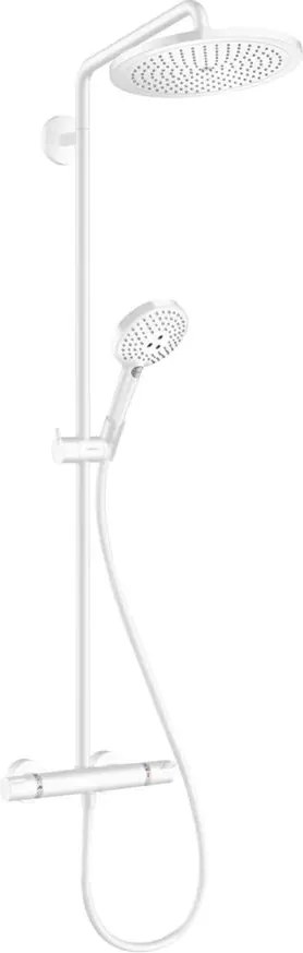 Coloana de dus cu baterie termostatata alb mat Hansgrohe Croma Select S 280