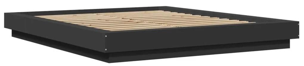 3281183 vidaXL Cadru de pat, negru, 150x200 cm, lemn prelucrat