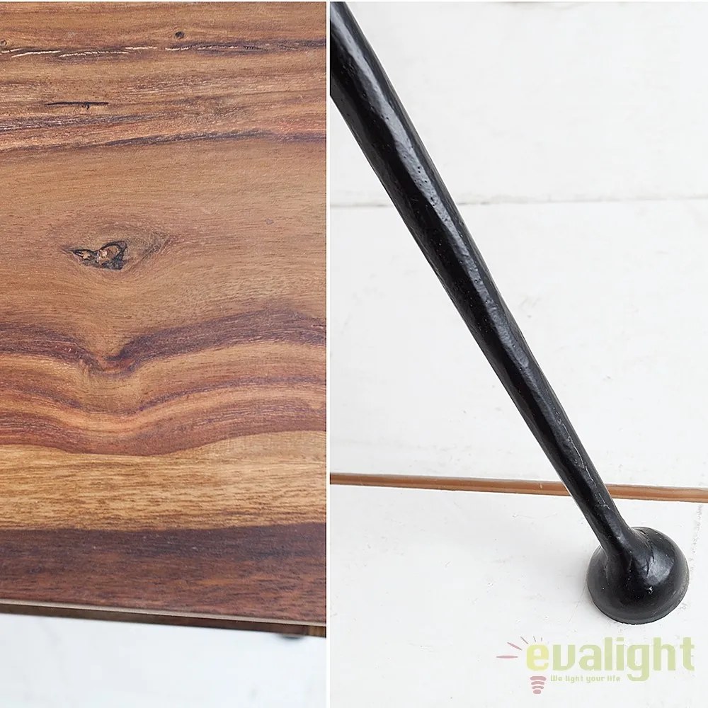 Masuta eleganta din lemn masiv Alpha 100cm Sheesham A-37512 VC