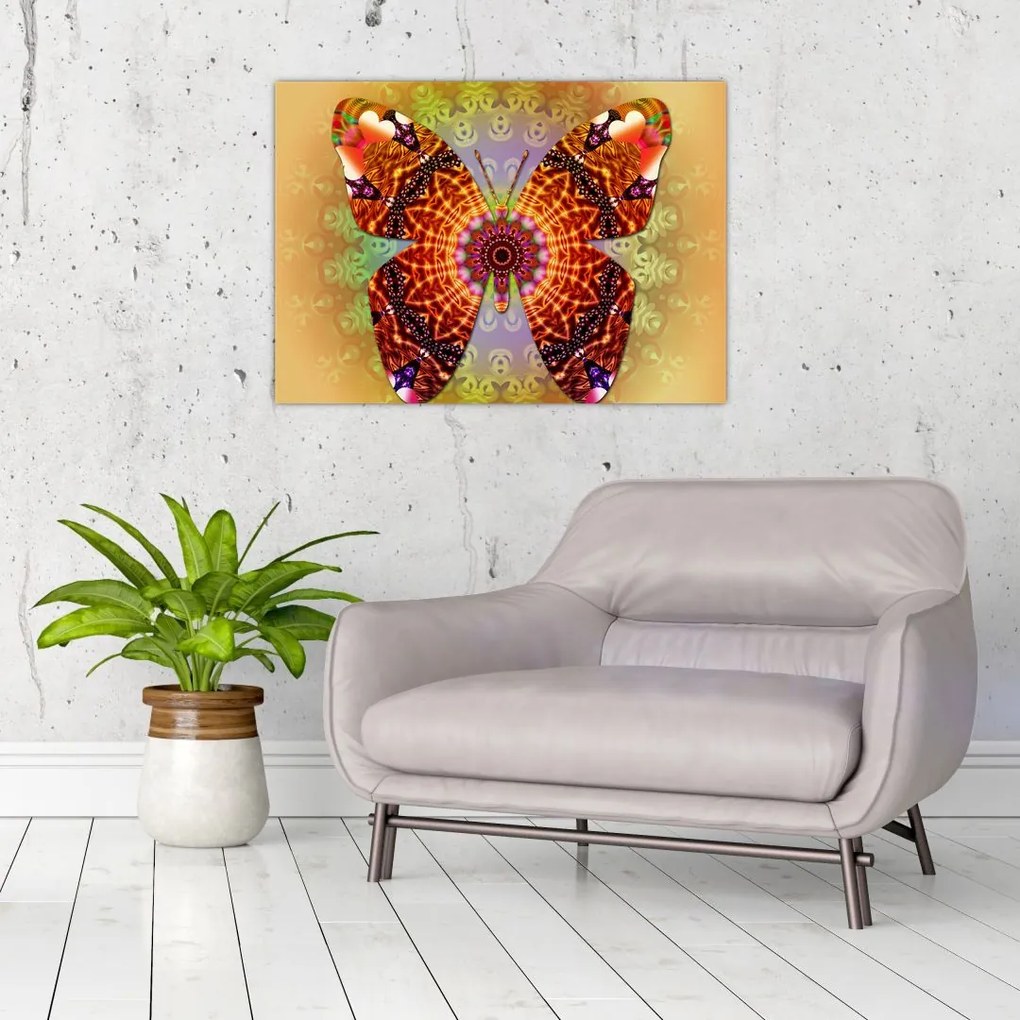 Tablou - Fluture etno (70x50 cm)