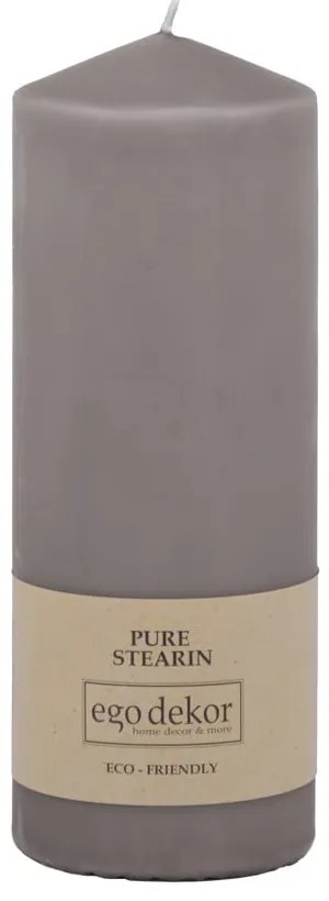 Lumânare Eco candles by Ego dekor Top, durată ardere 50 h, gri