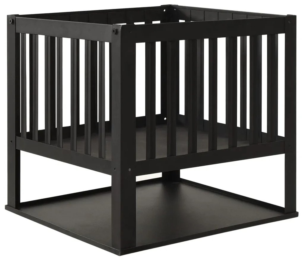 Focar portabil din metal negru FIRE