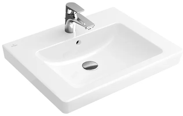 Set mobilier și lavoar suspendat, Villeroy &amp; Boch, Subway 2.0, 60 cm, alb lucios